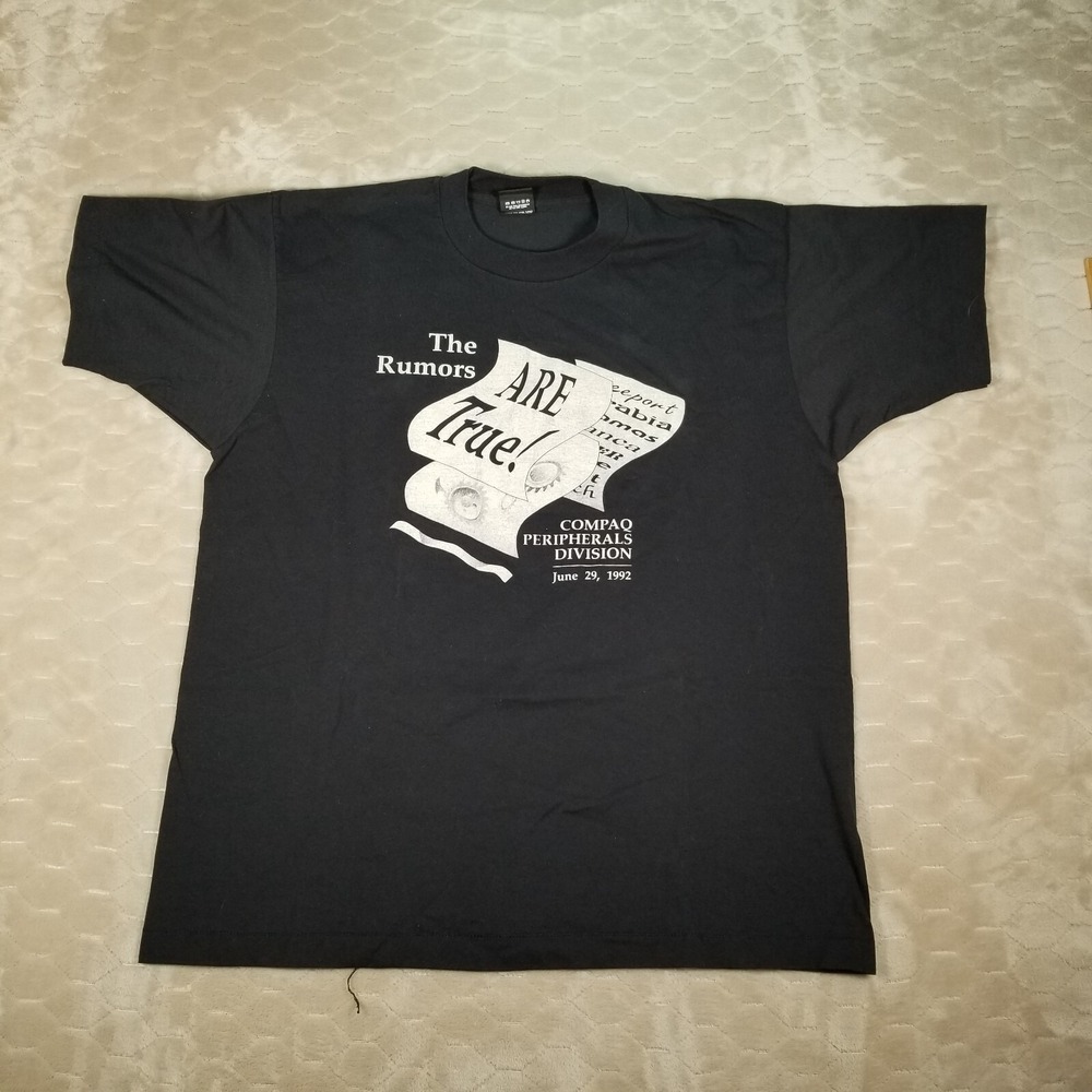 VTG COMPAQ Computers Peripherals Division Shirt Sz XL 1992 DS Deadstock PC Rare